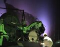 "Pigsty" drum headers and "Tormentor" on gong circa 2006. Screenshot from video source.