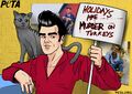 Morrissey cartoon used as part of a campaign